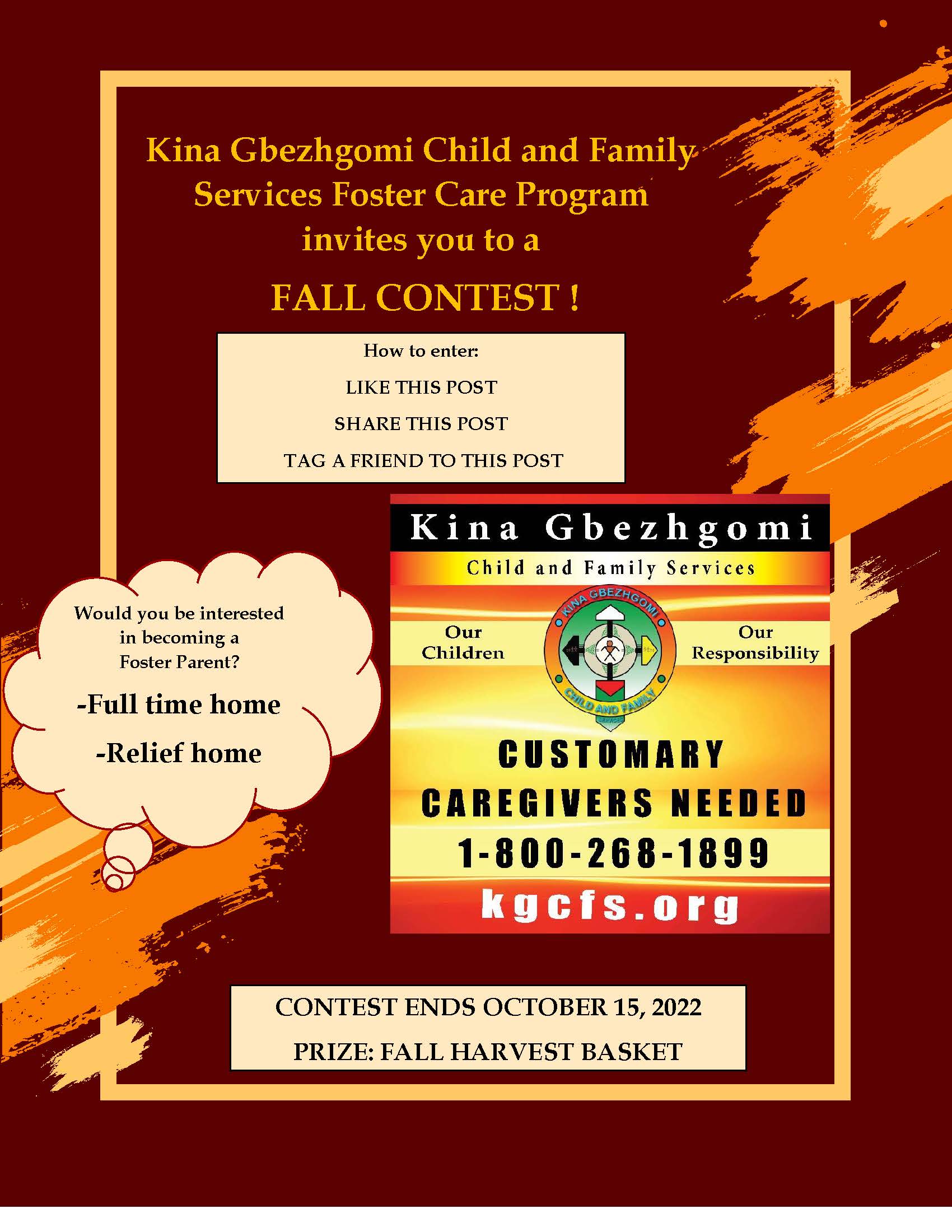 Fall Contest Fall Contest - Please tag this post - Kina Gbezhgomi Child And Family ...